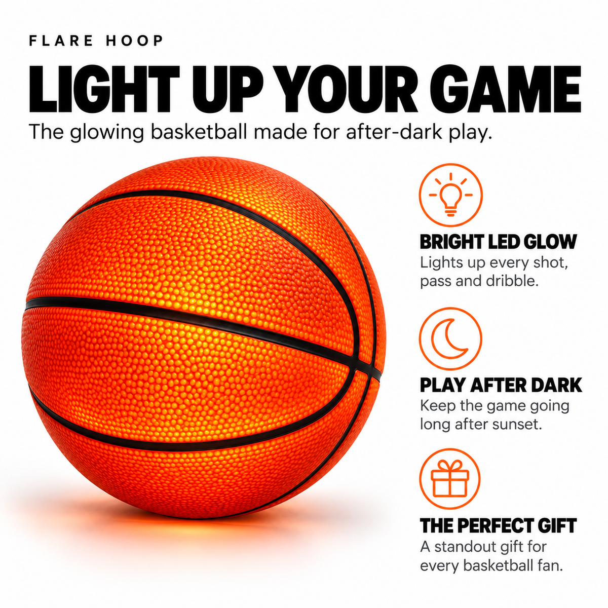 FLARE HOOP™ LED Glow Basketball